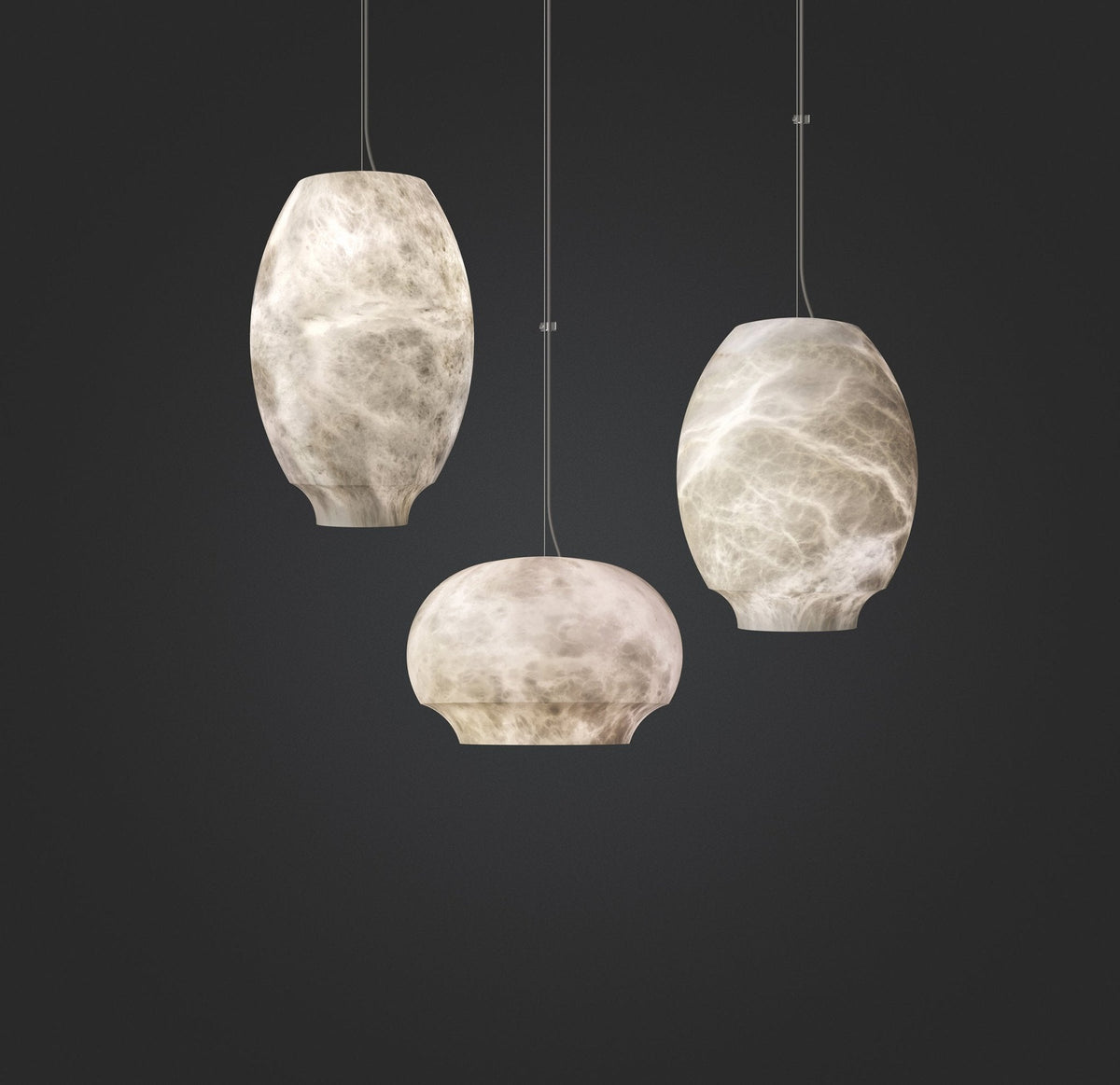 Thalia Minimalist Alabaster Pendant Light