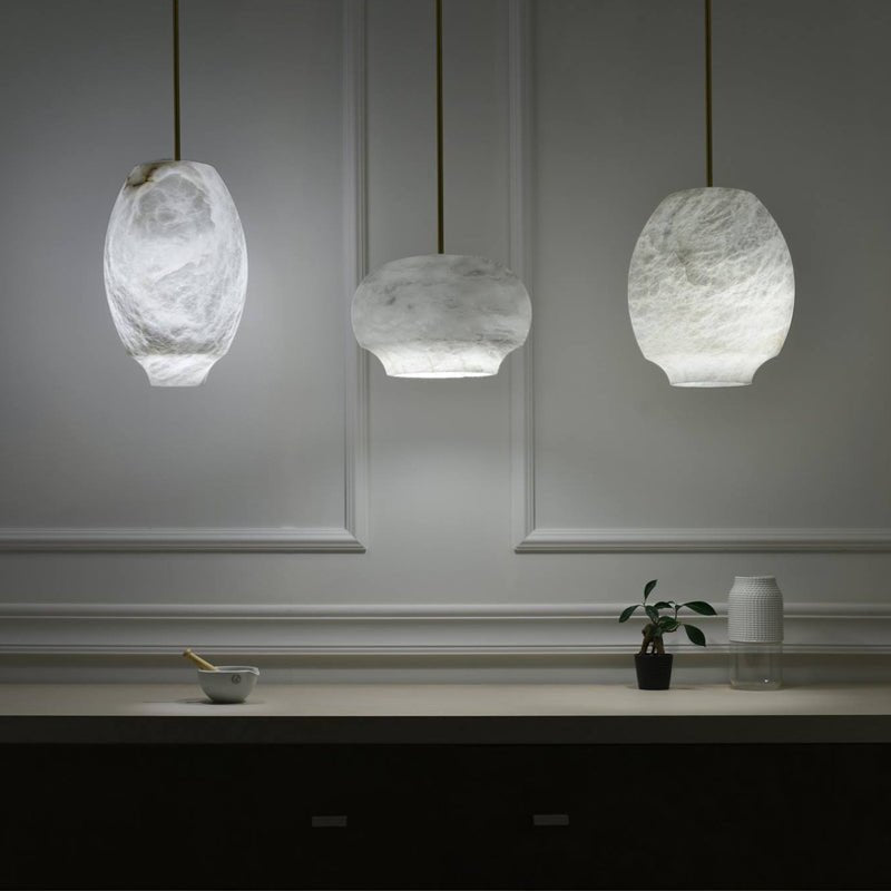Thalia Minimalist Alabaster Pendant Light
