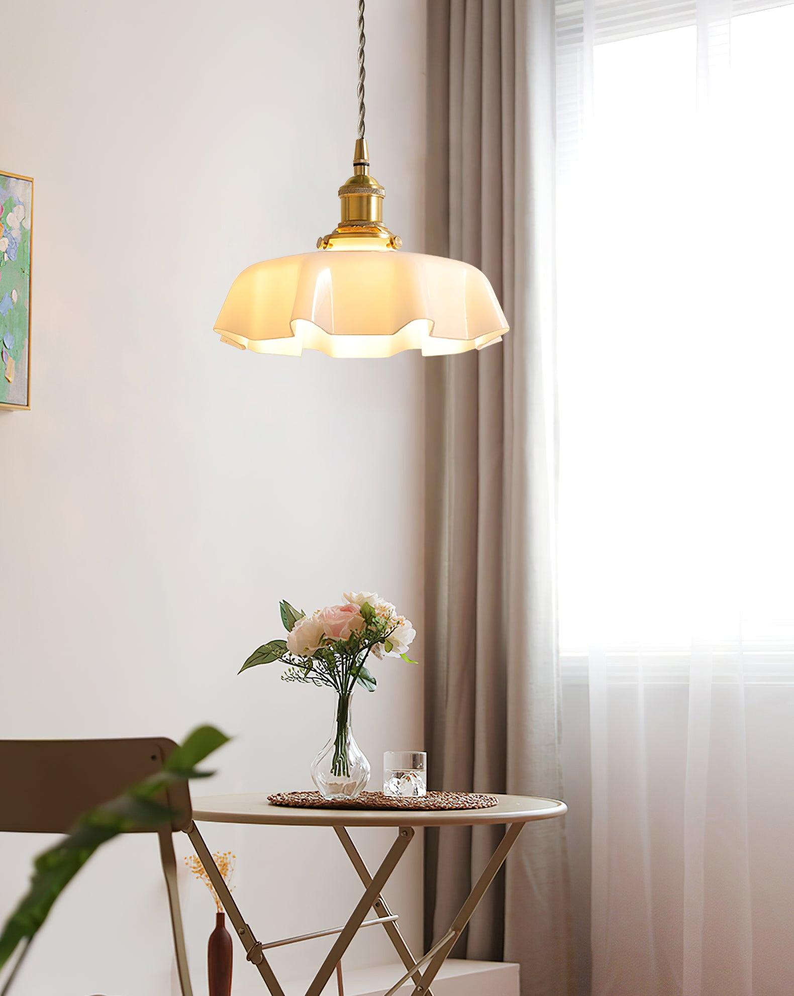 Lustra Pendant Light French Flower for Dining Room - Neutral Decor