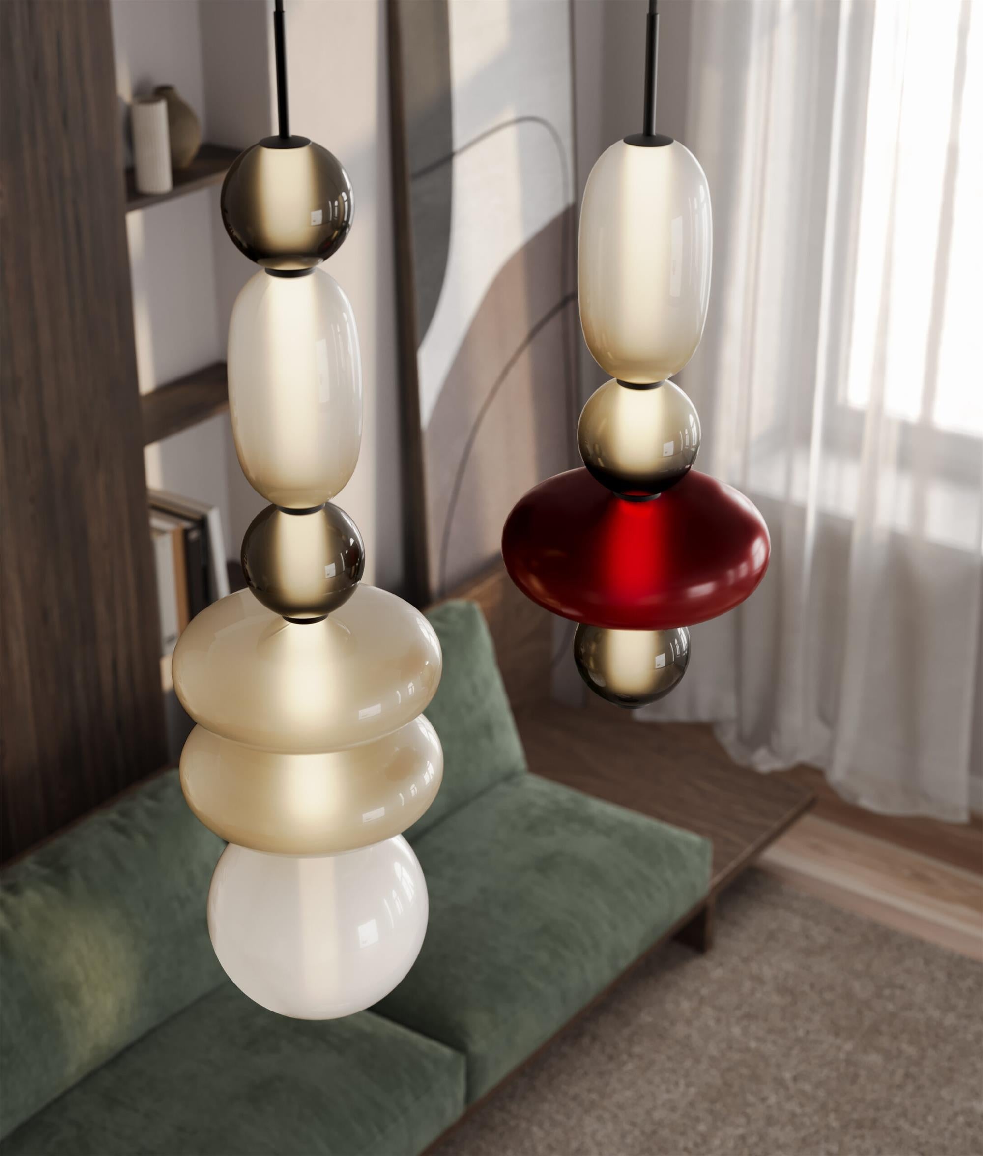 Zodore Premium Art Stained Glass Pendant Lamp - Neutral Decor