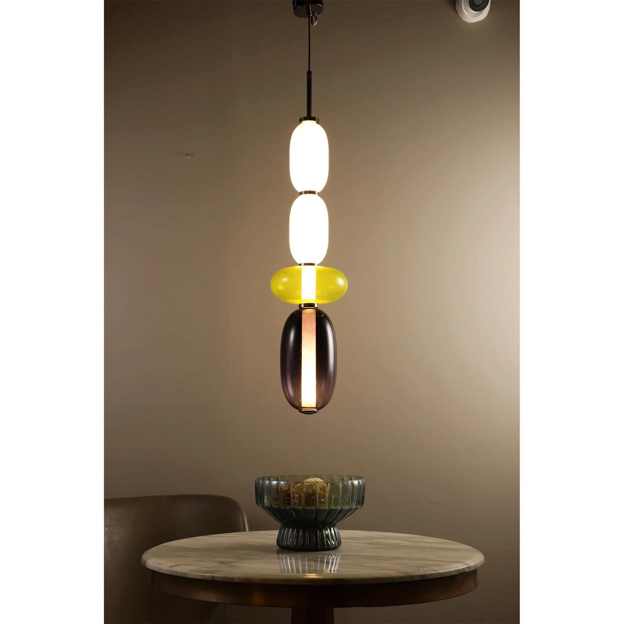 Zodore Premium Art Stained Glass Pendant Lamp - Neutral Decor