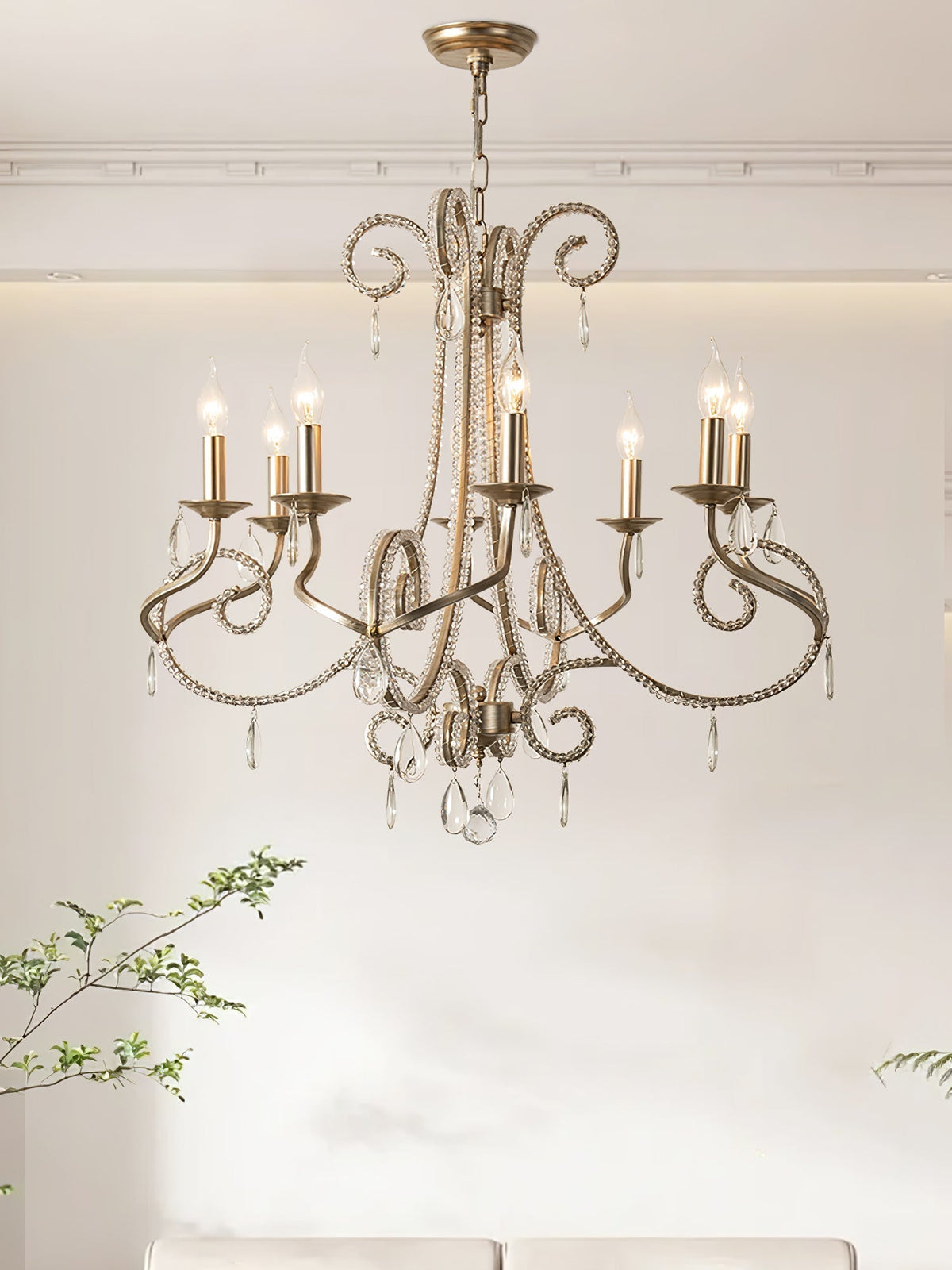 Elysara Crystal Candle Chandelier