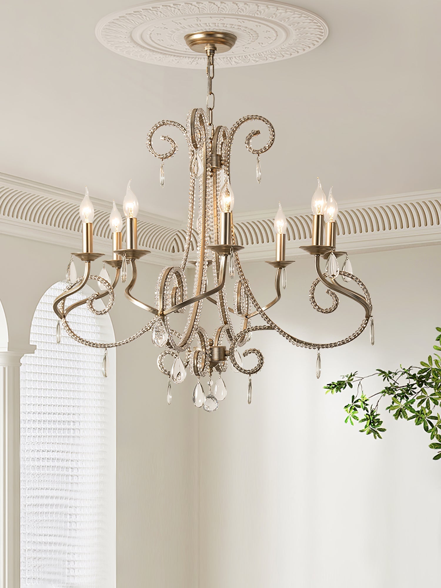 Elysara Crystal Candle Chandelier