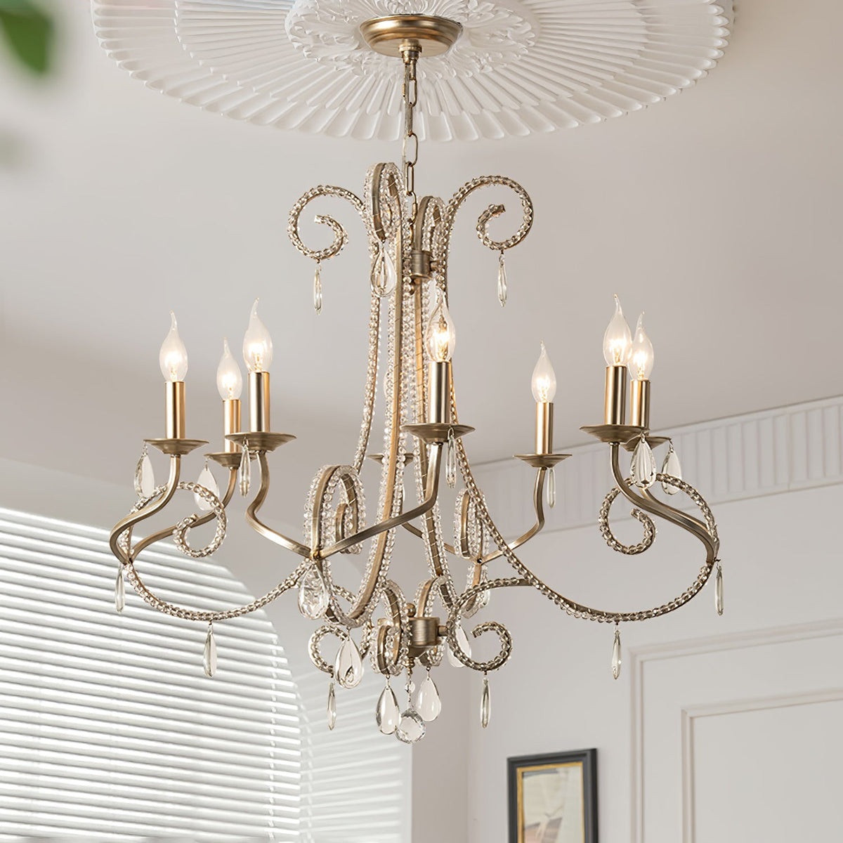 Elysara Crystal Candle Chandelier