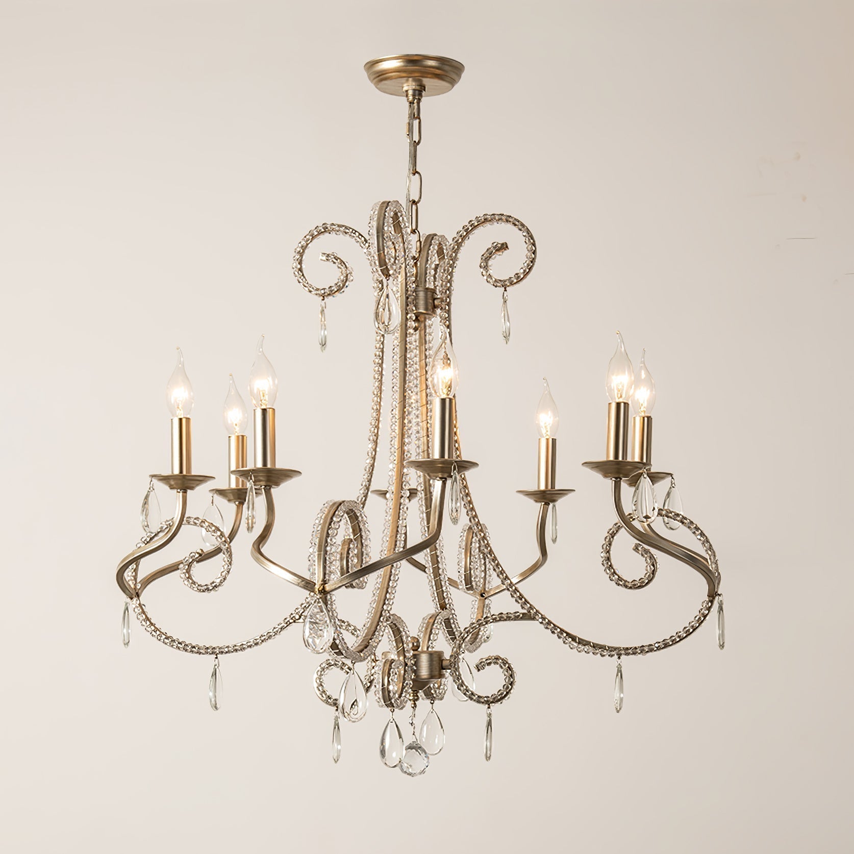 Elysara Crystal Candle Chandelier