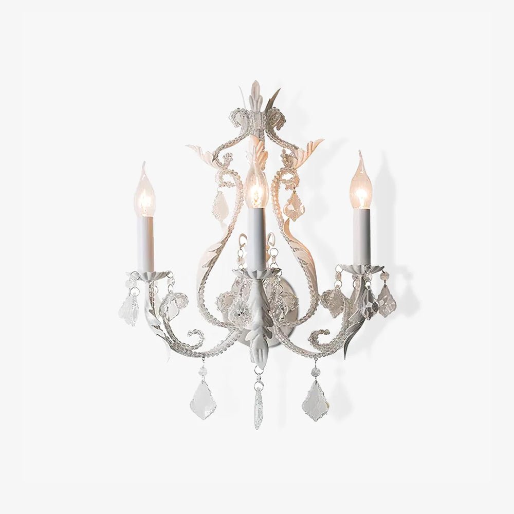 Xeldes Traditional Candle Holder Crystal Wall Lamp