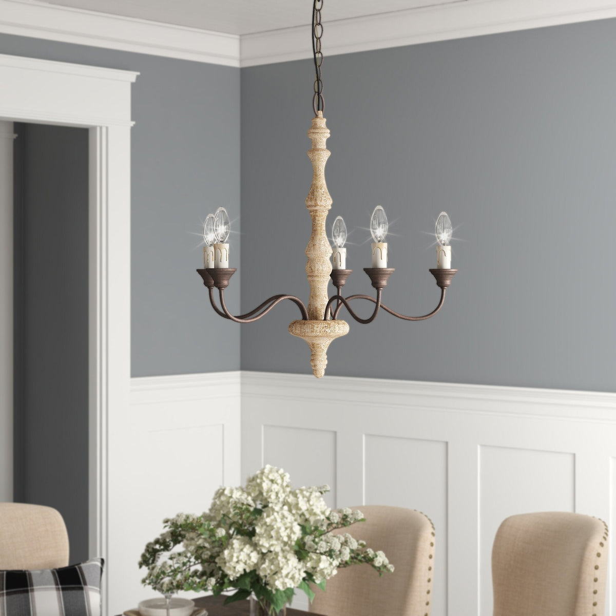 Lumeliel Chandelier Candlestick Farmhouse Rustic