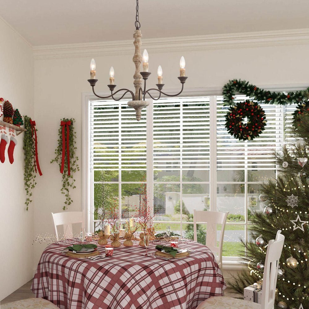 Lumeliel Chandelier Candlestick Farmhouse Rustic