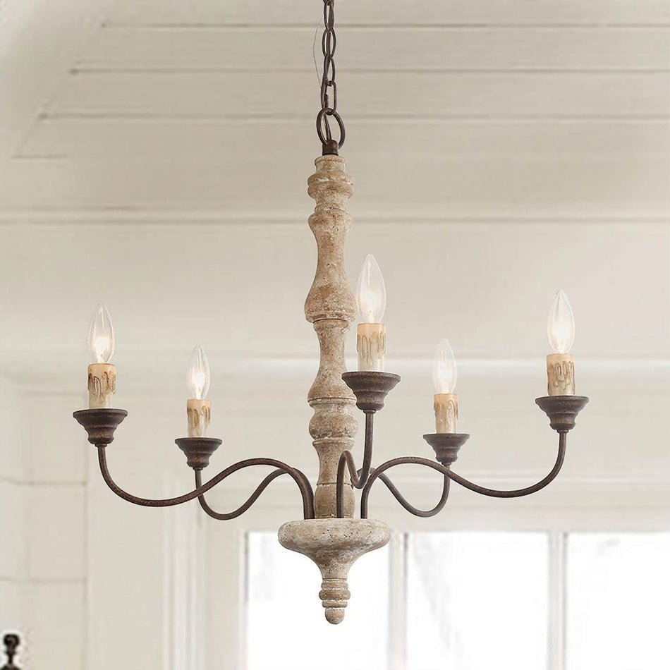 Lumeliel Chandelier Candlestick Farmhouse Rustic