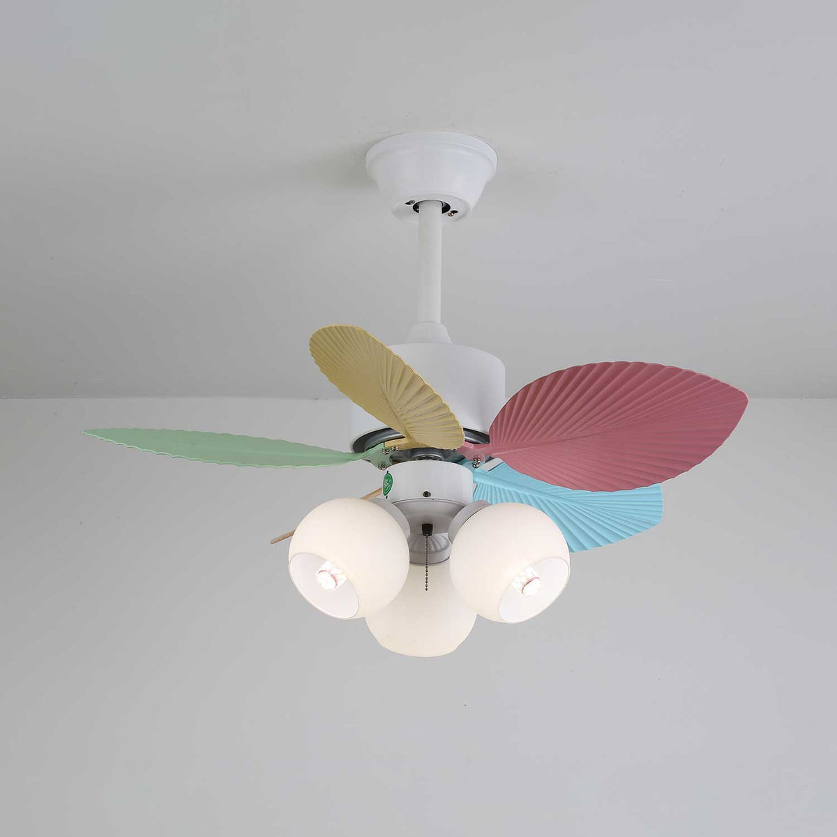 Celoia Colorful Glass Ceiling Fan Light