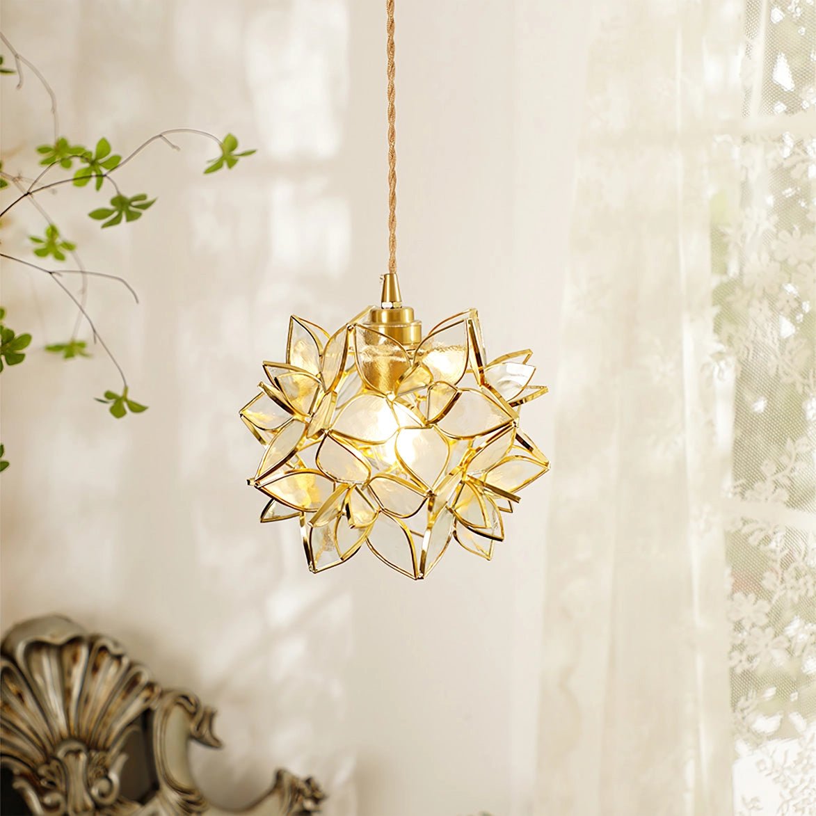 Amara Luxury Glass Pendant Light - Neutral Decor