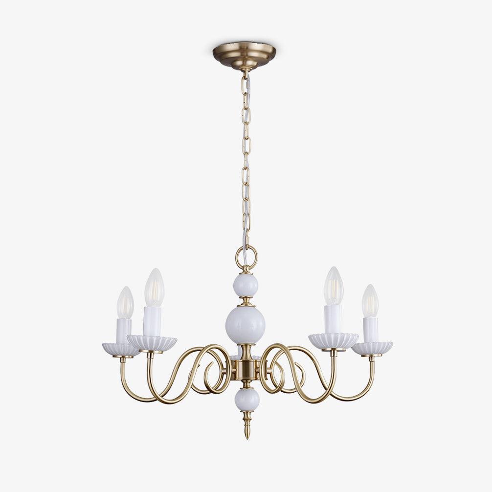 Oriirira Chandelier Carlita Gold Modern Five-Armed