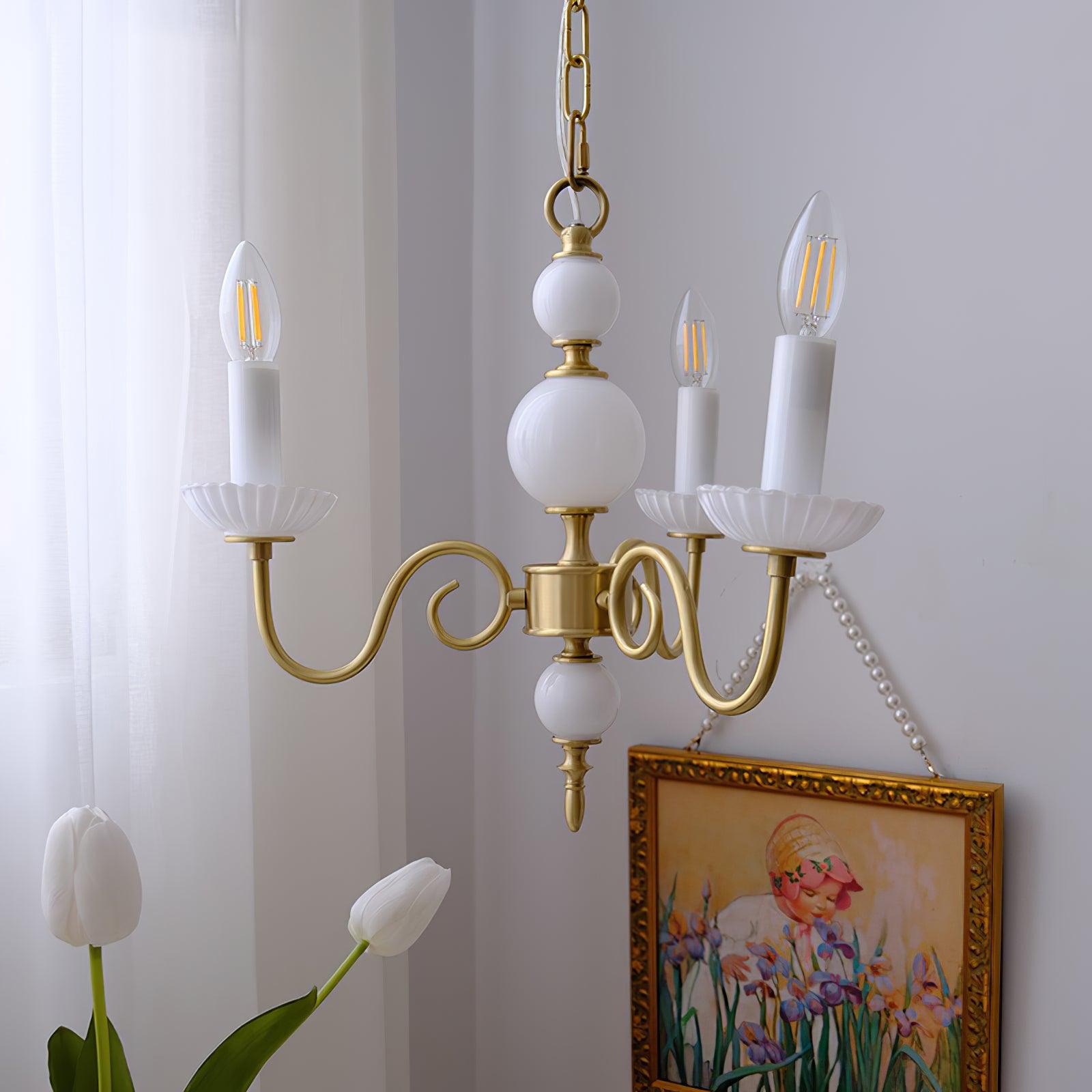 Oriirira Chandelier Carlita Gold Modern Five-Armed