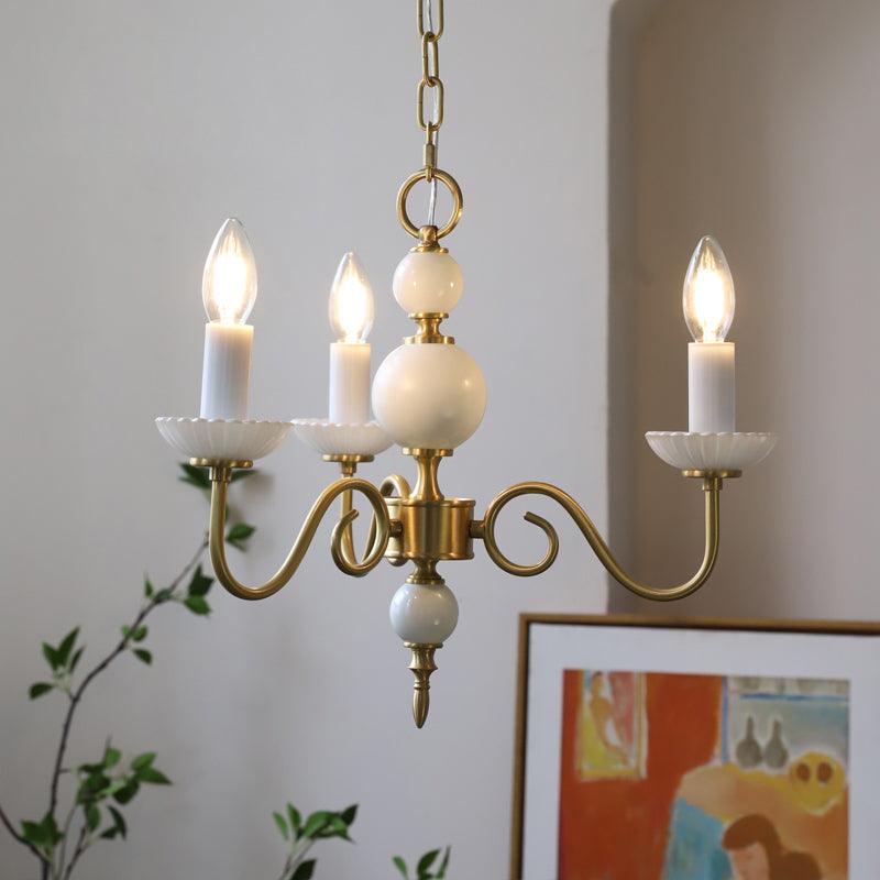 Oriirira Chandelier Carlita Gold Modern Five-Armed