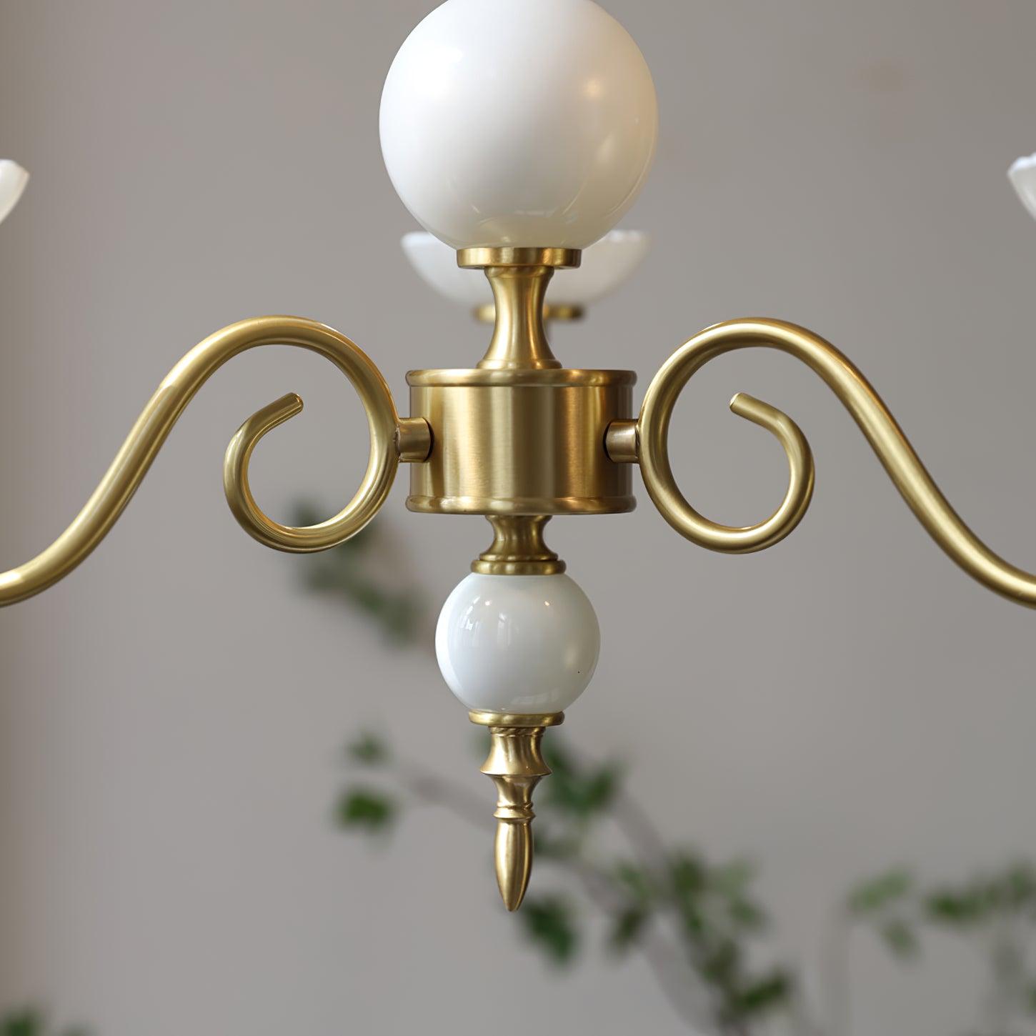 Oriirira Chandelier Carlita Gold Modern Five-Armed