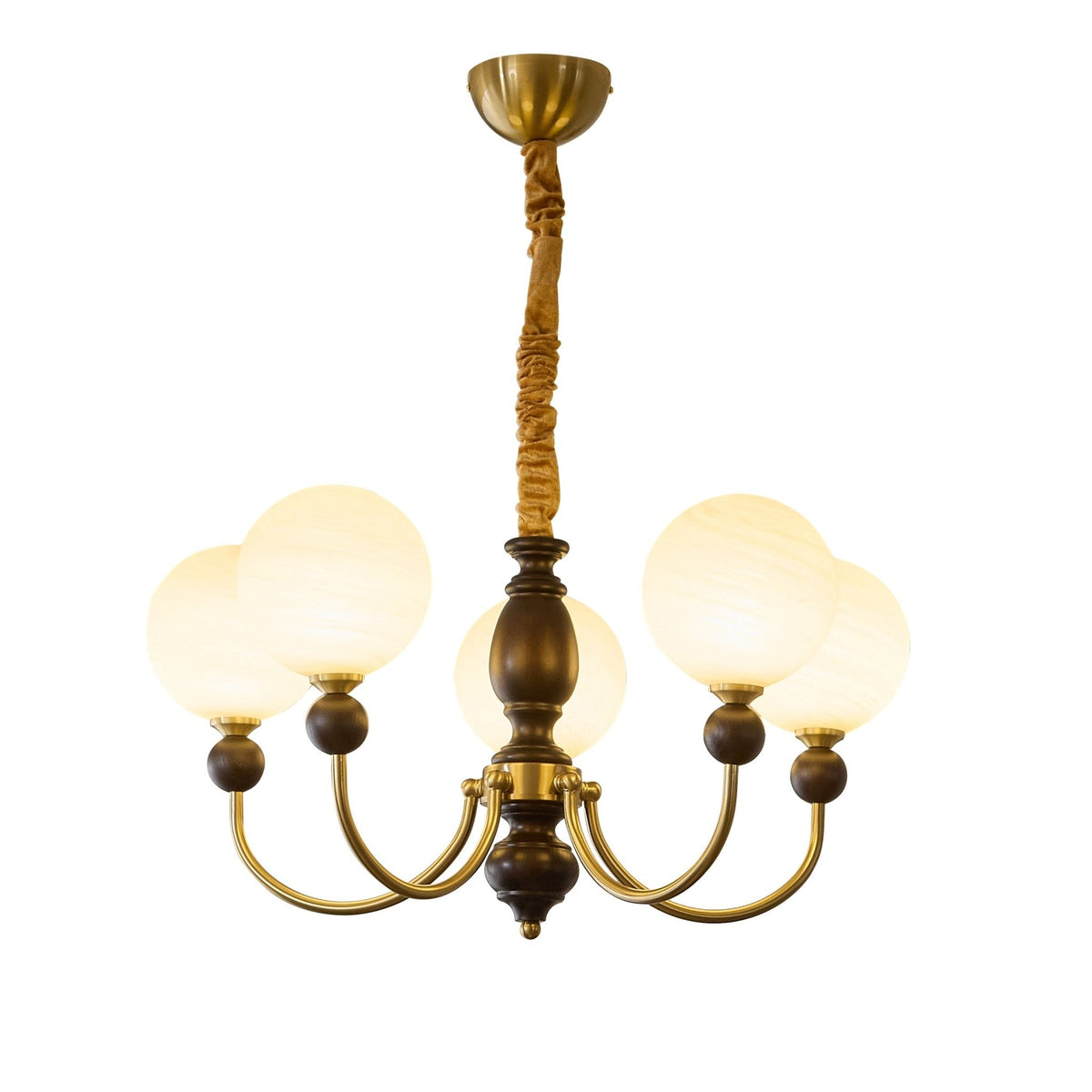 Syvineth Premium Nordic Orbital Wood Chandelier
