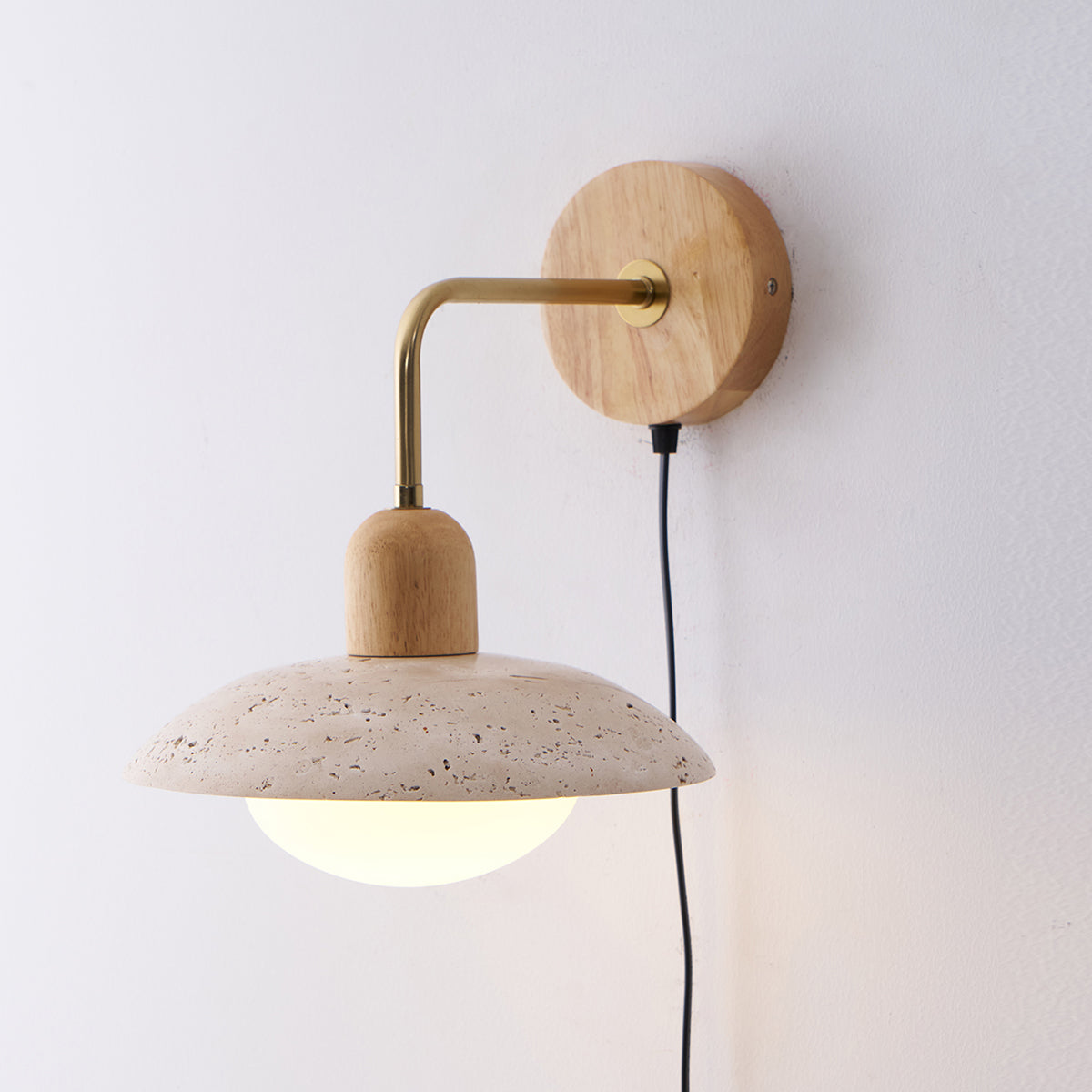 Travelle Travertine Wall Sconce - Neutral Decor