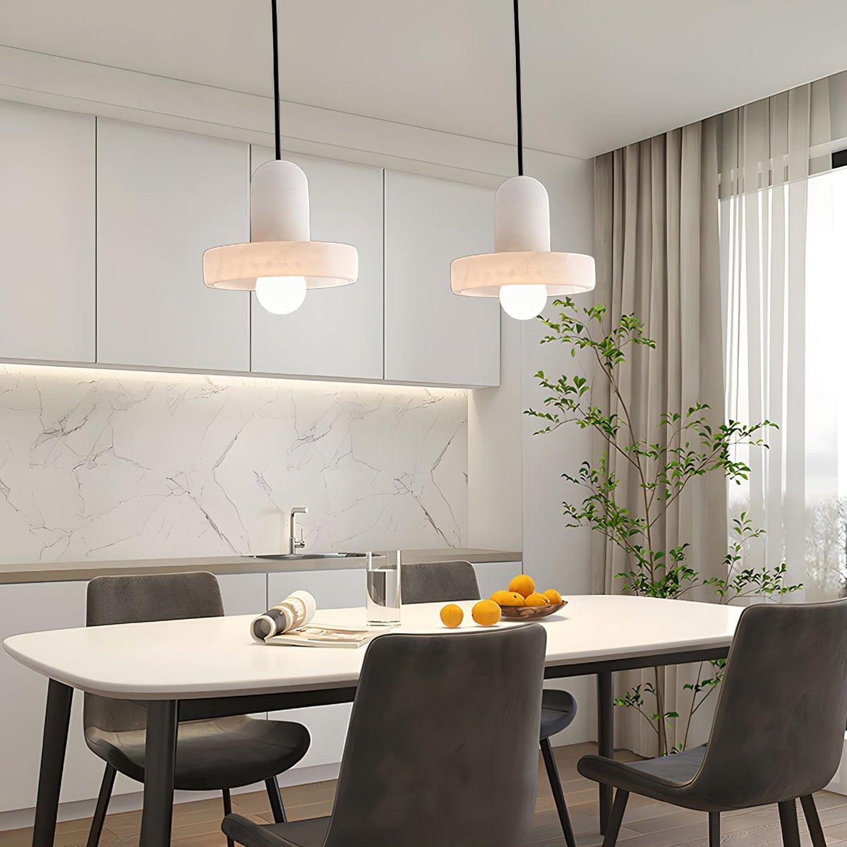 Eirven Stacked Alabaster Pendant Light
