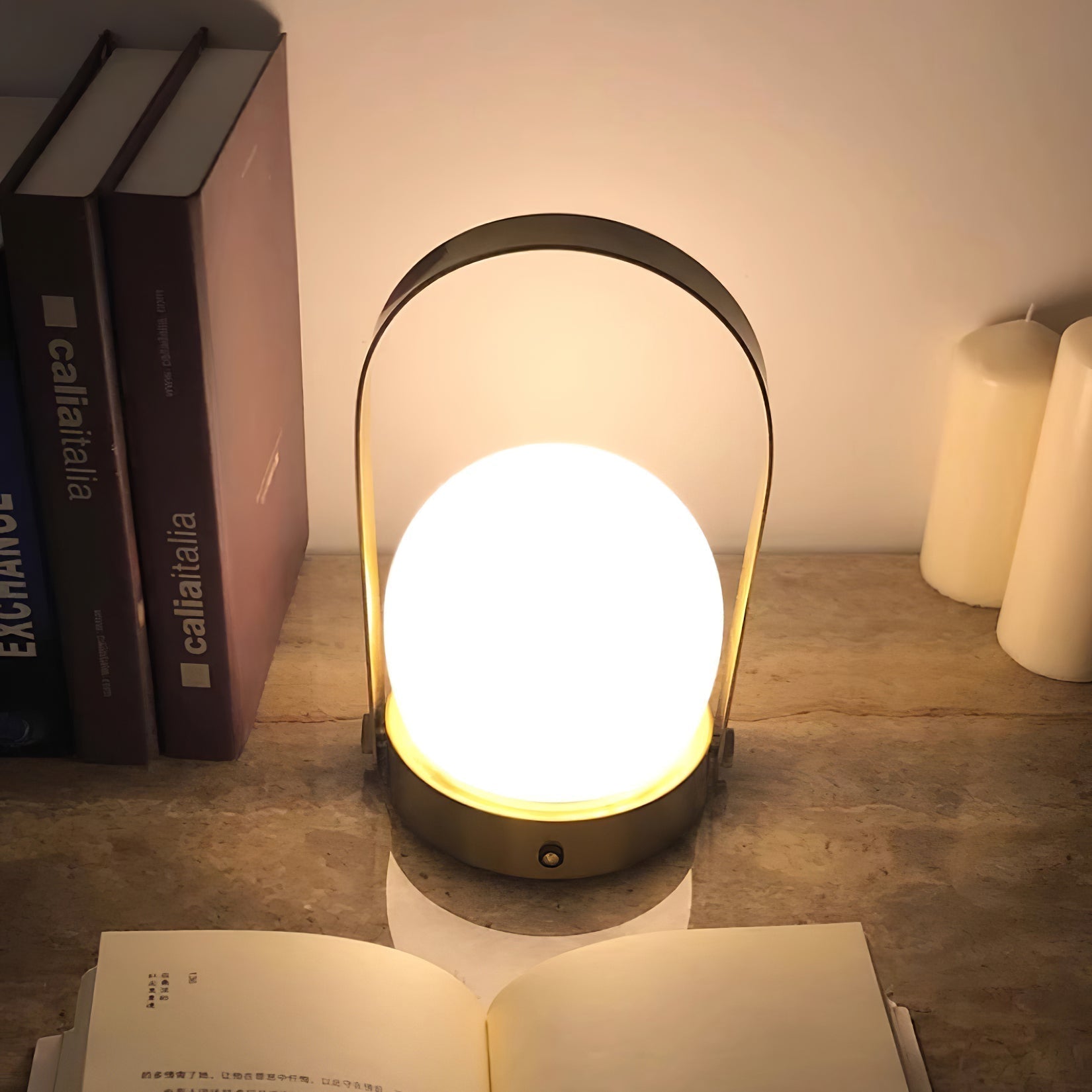 Zenon Glass Minimalist Table Lamp