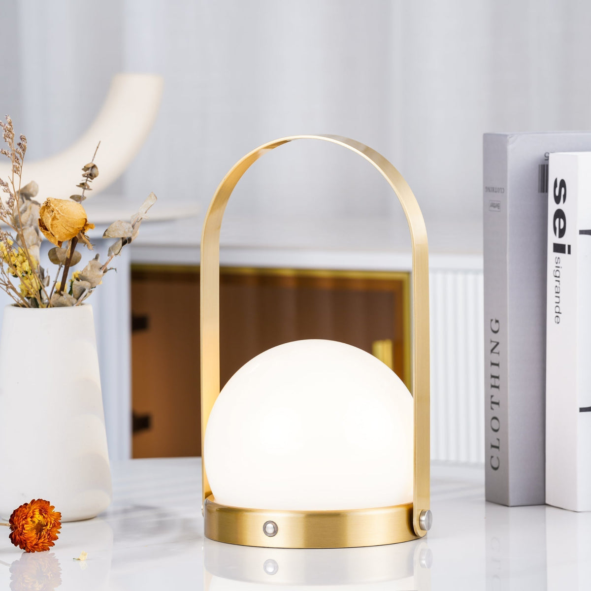 Zenon Glass Minimalist Table Lamp