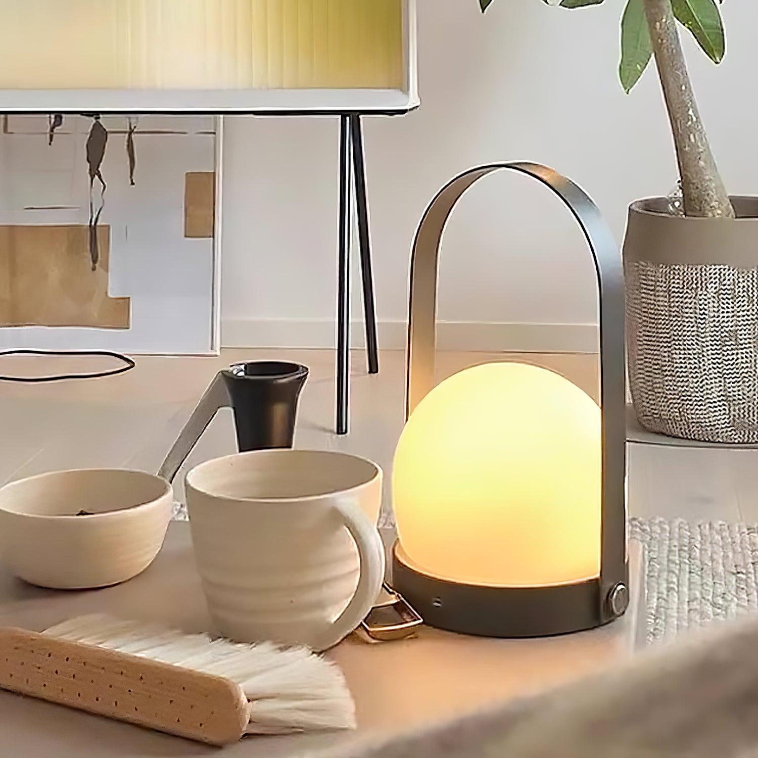 Zenon Glass Minimalist Table Lamp