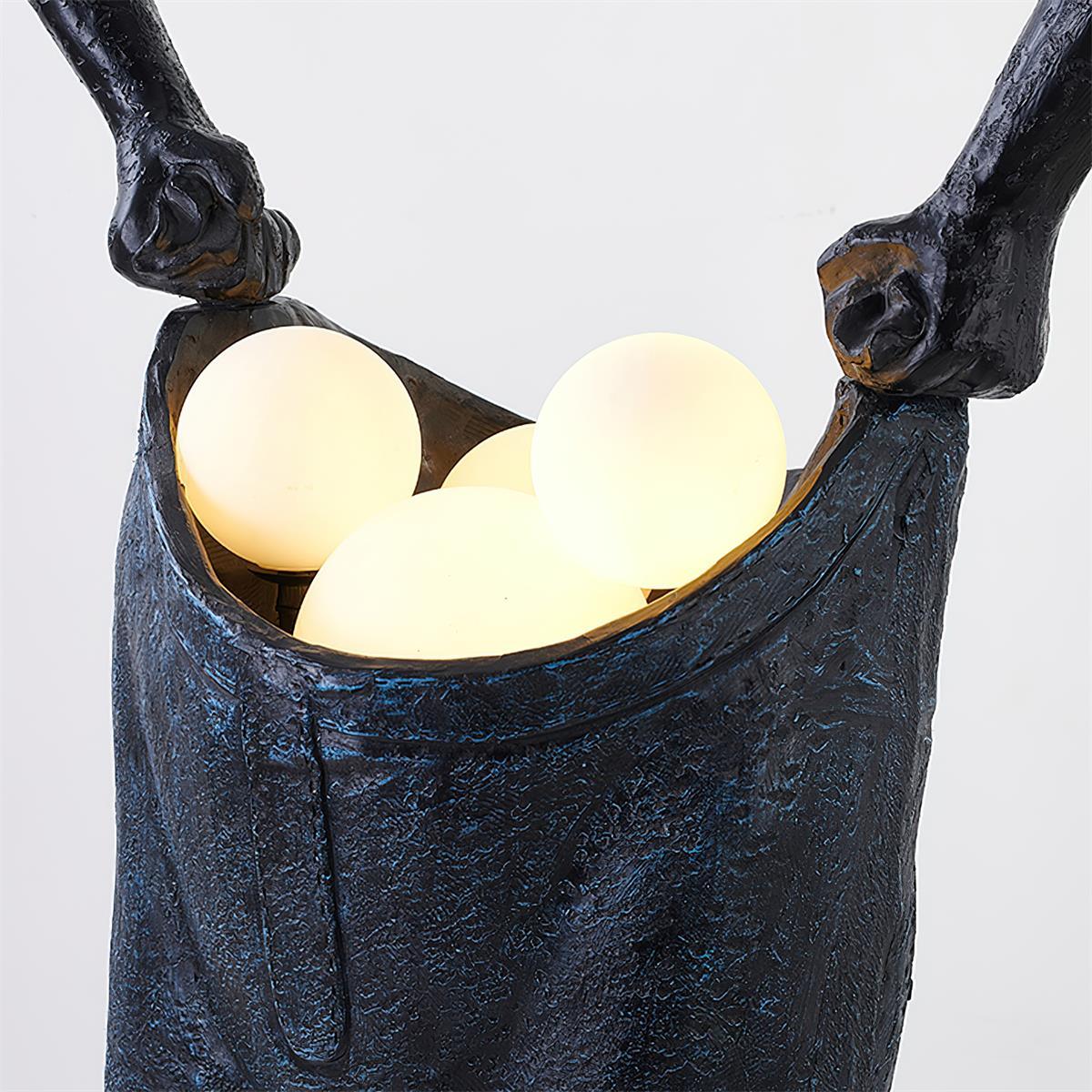 Vamiryra Sculptural Black Floor Lamp