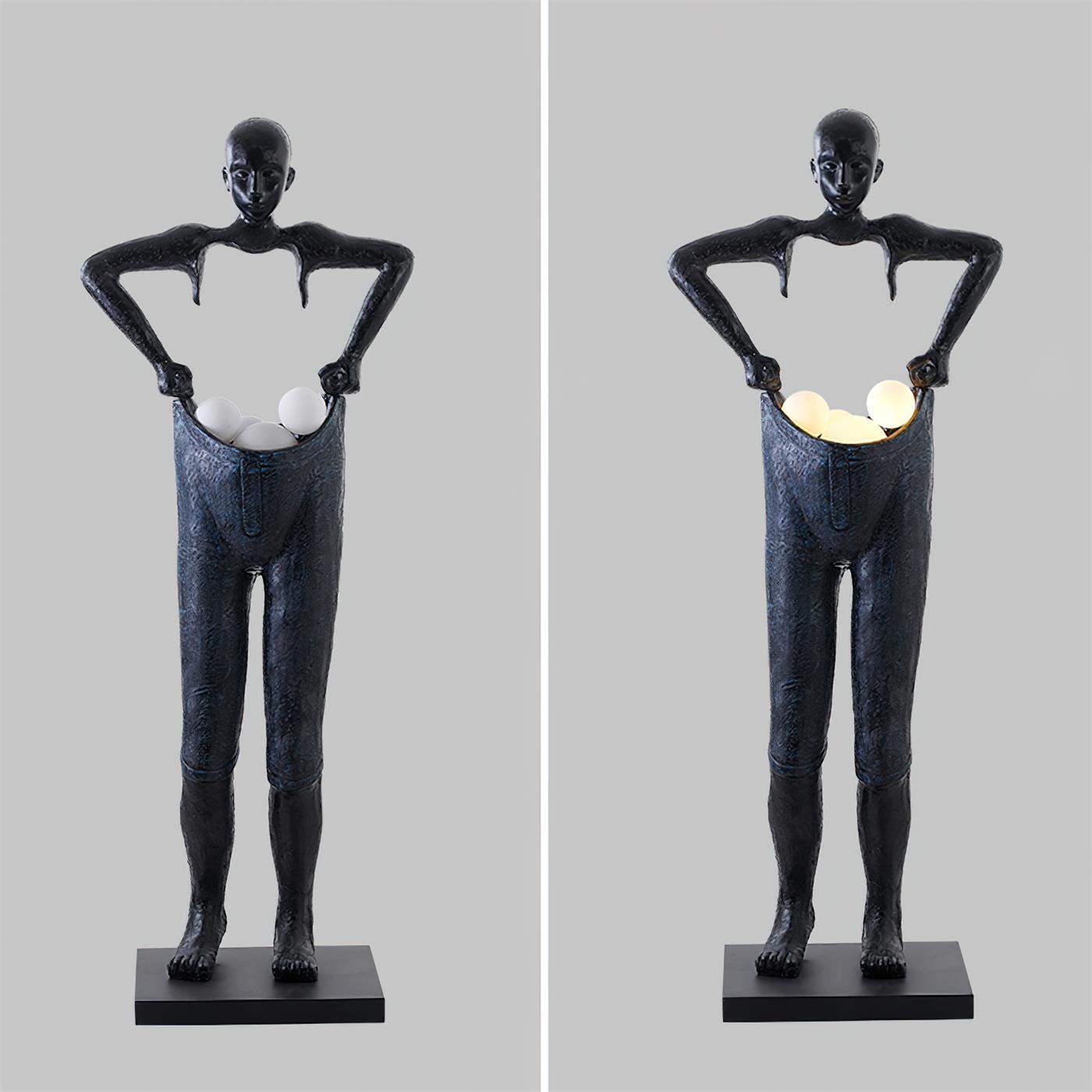 Vamiryra Sculptural Black Floor Lamp