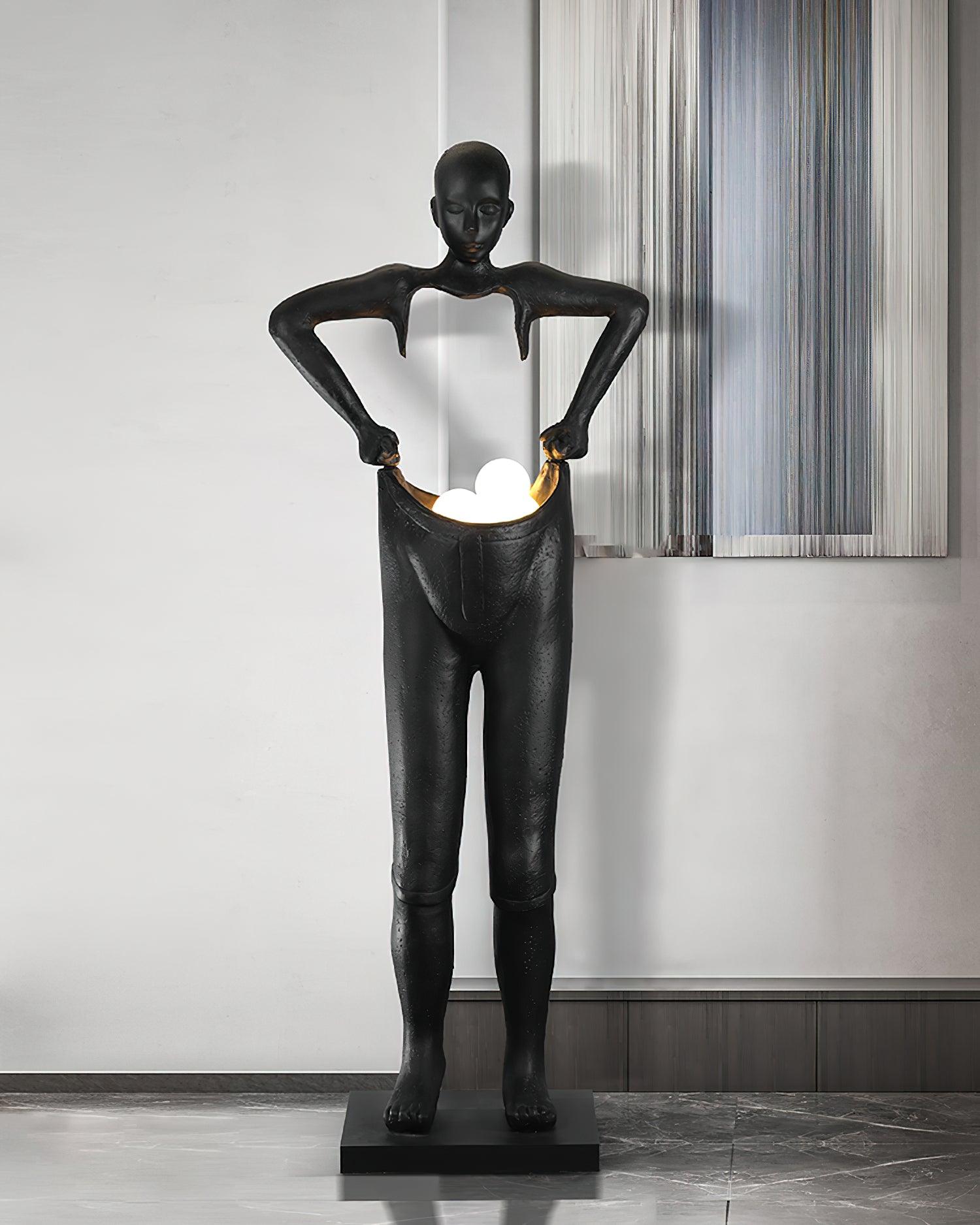 Vamiryra Sculptural Black Floor Lamp