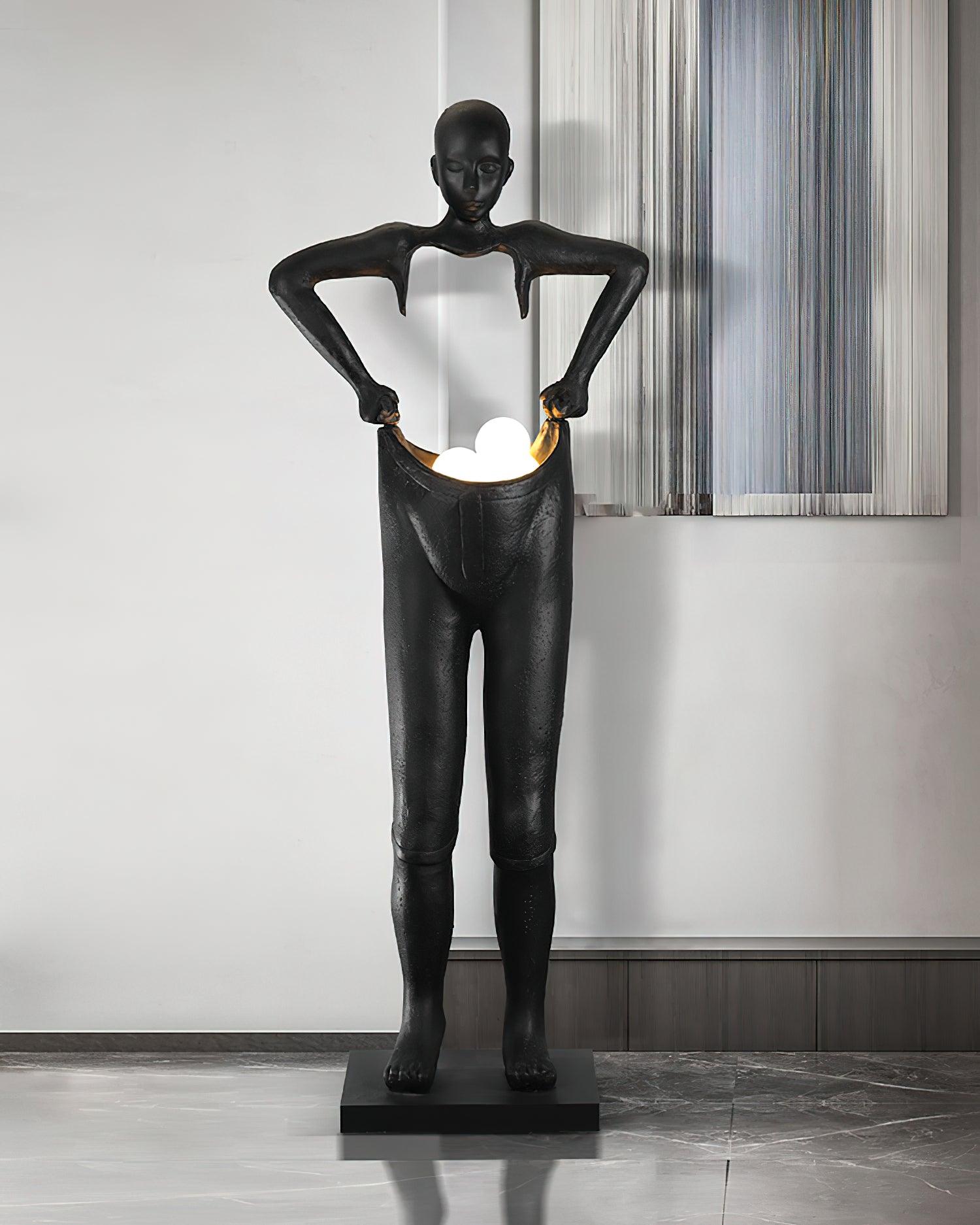 Vamiryra Sculptural Black Floor Lamp
