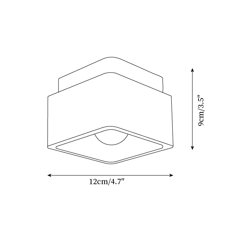Vellin Travertine Square Flush Mount Ceiling Light - Neutral Decor