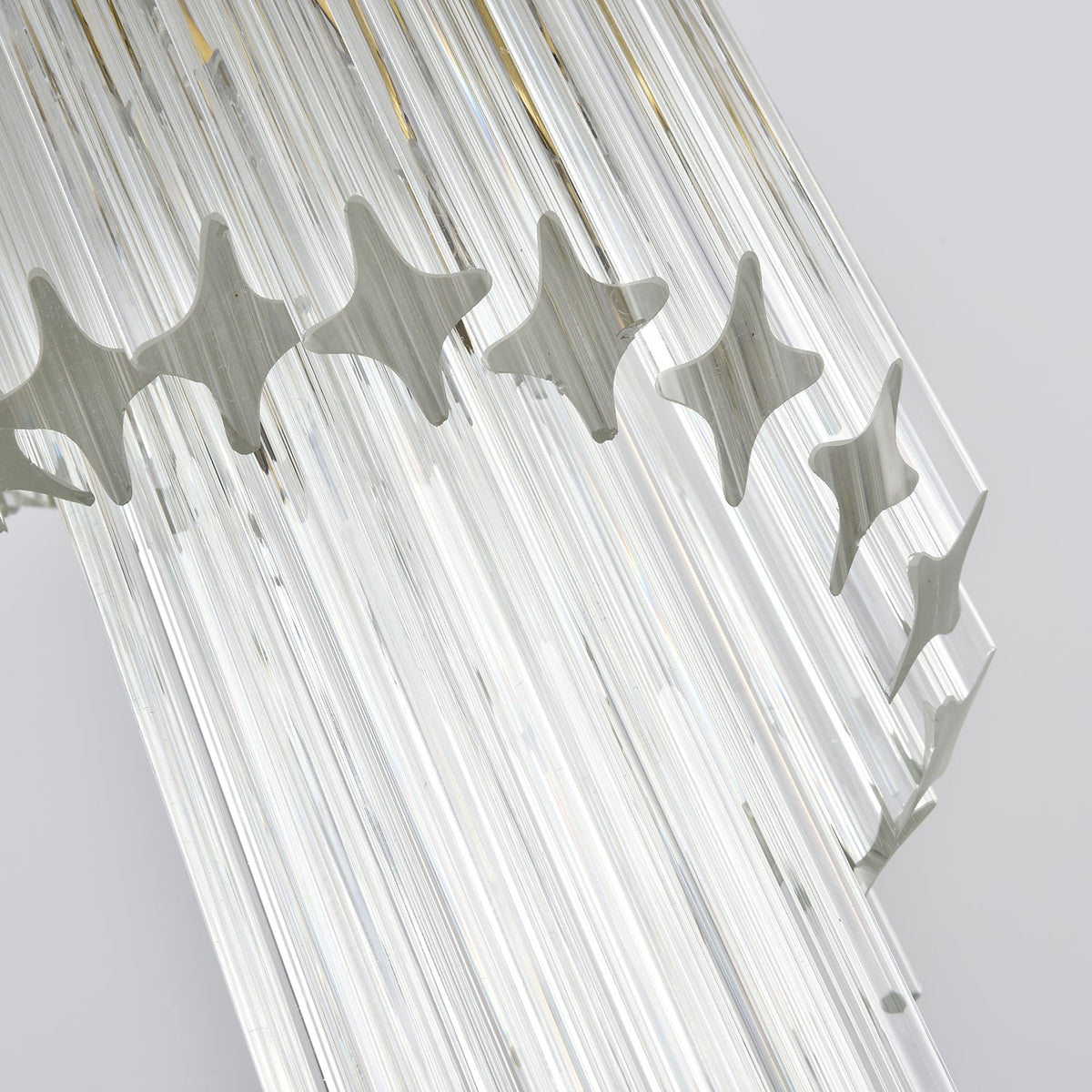 Paisley Spiral Clear Glass Chandelier