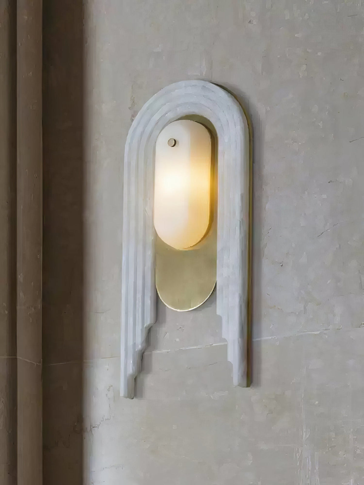 Sytalion Arch Alabaster Wall Light