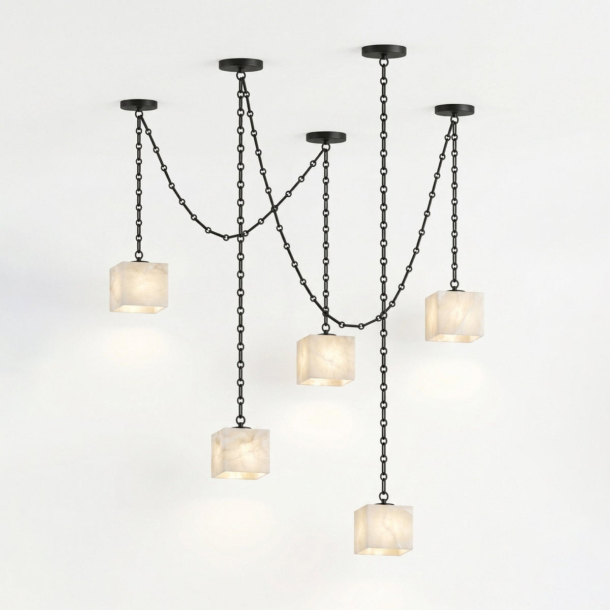 Octavian Cascade Chain Cube Chandelier