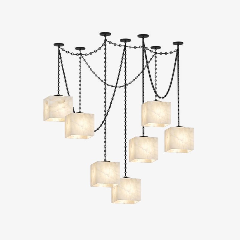 Octavian Cascade Chain Cube Chandelier