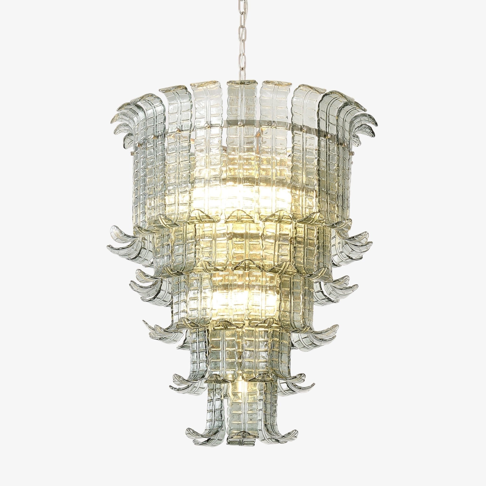 Yisk Chandelier Cascade Murano Glass Tiered Vintage