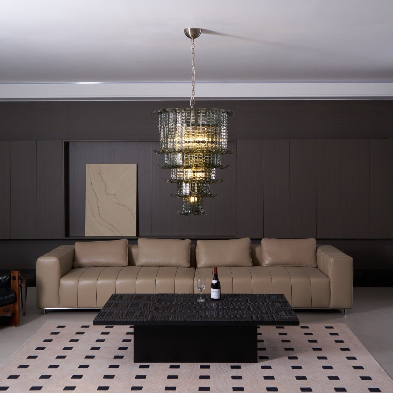 Yisk Chandelier Cascade Murano Glass Tiered Vintage