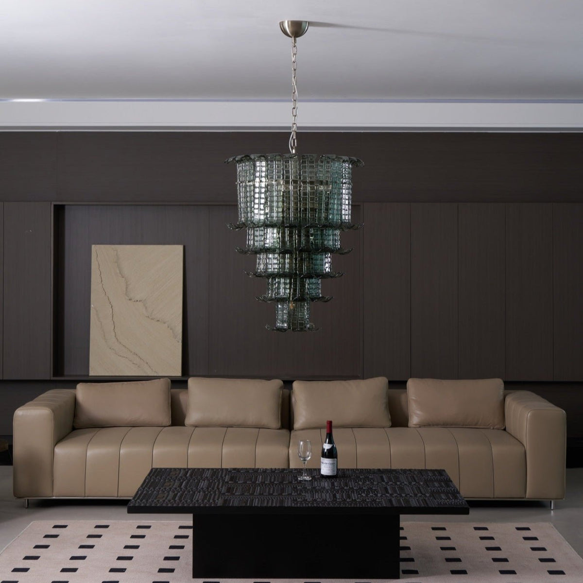 Yisk Chandelier Cascade Murano Glass Tiered Vintage