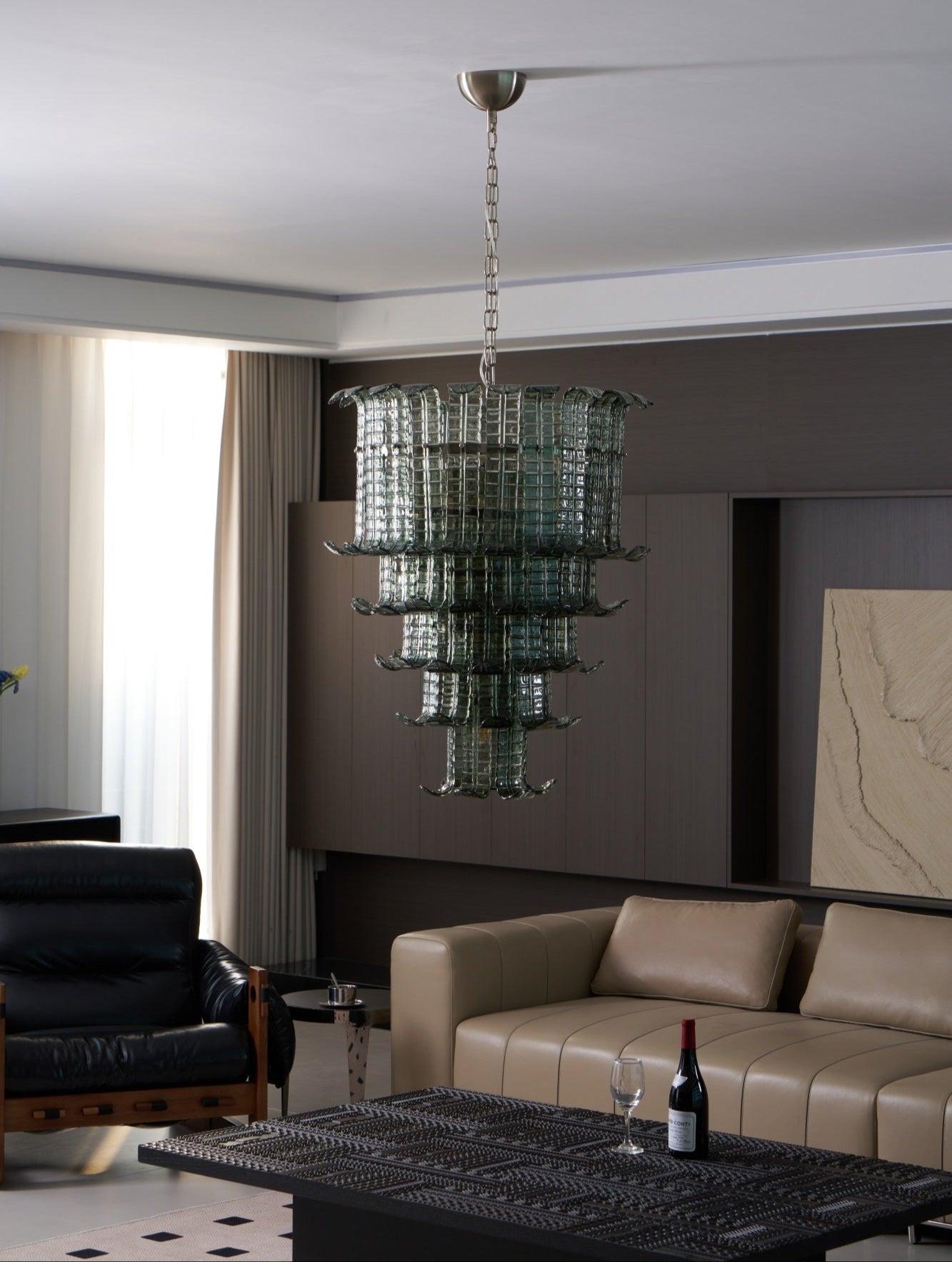 Yisk Chandelier Cascade Murano Glass Tiered Vintage