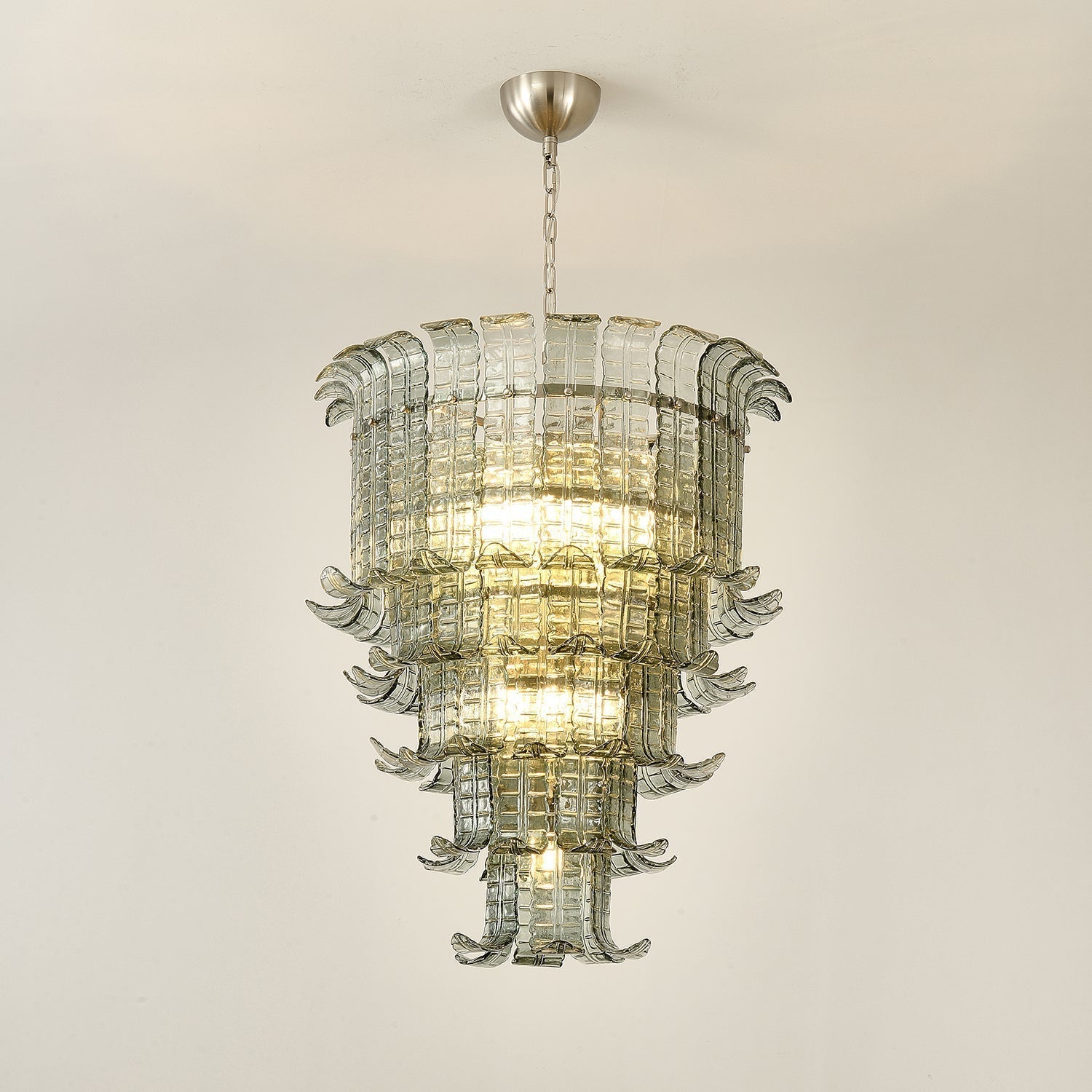 Yisk Chandelier Cascade Murano Glass Tiered Vintage