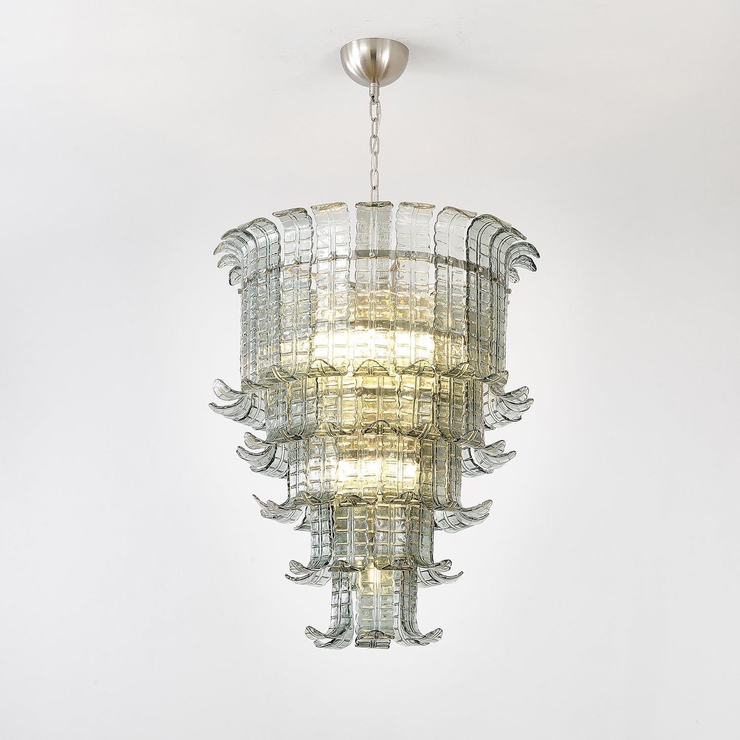 Yisk Chandelier Cascade Murano Glass Tiered Vintage