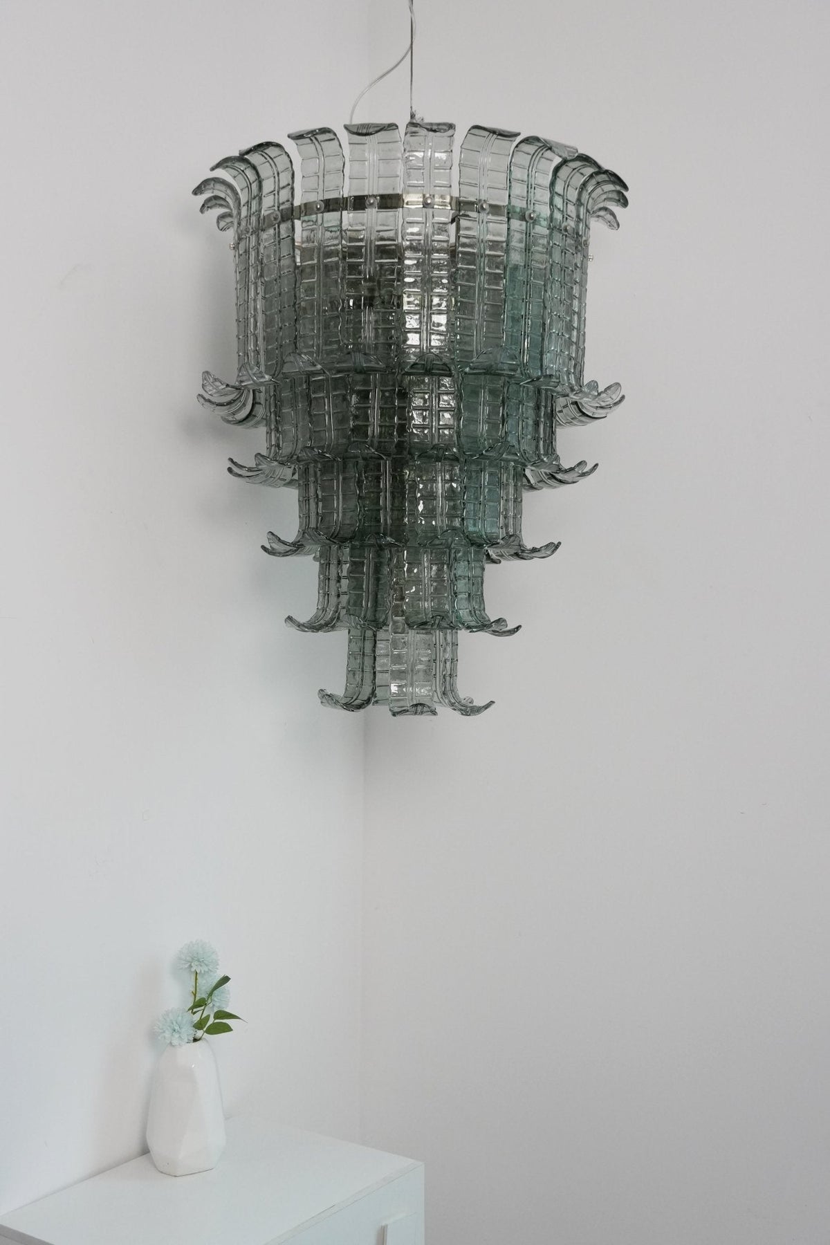Yisk Chandelier Cascade Murano Glass Tiered Vintage