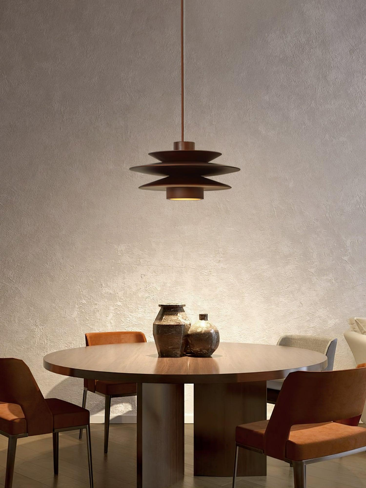 Marshire Wooden Disc Pendant Light