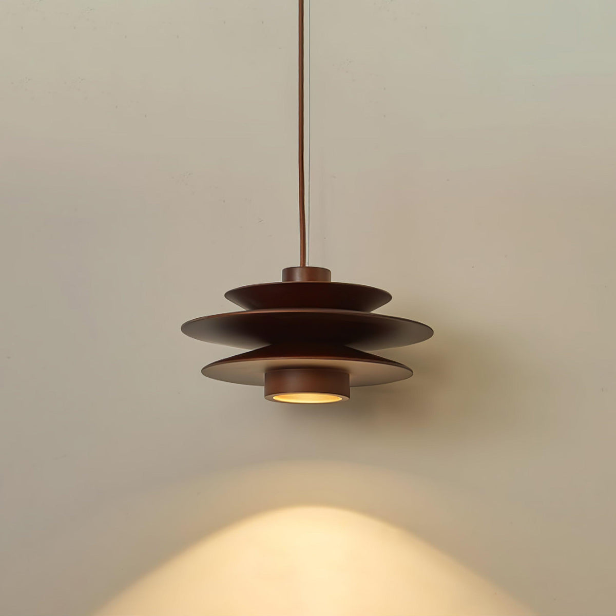 Marshire Wooden Disc Pendant Light