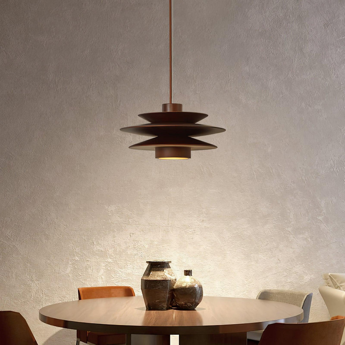 Marshire Wooden Disc Pendant Light