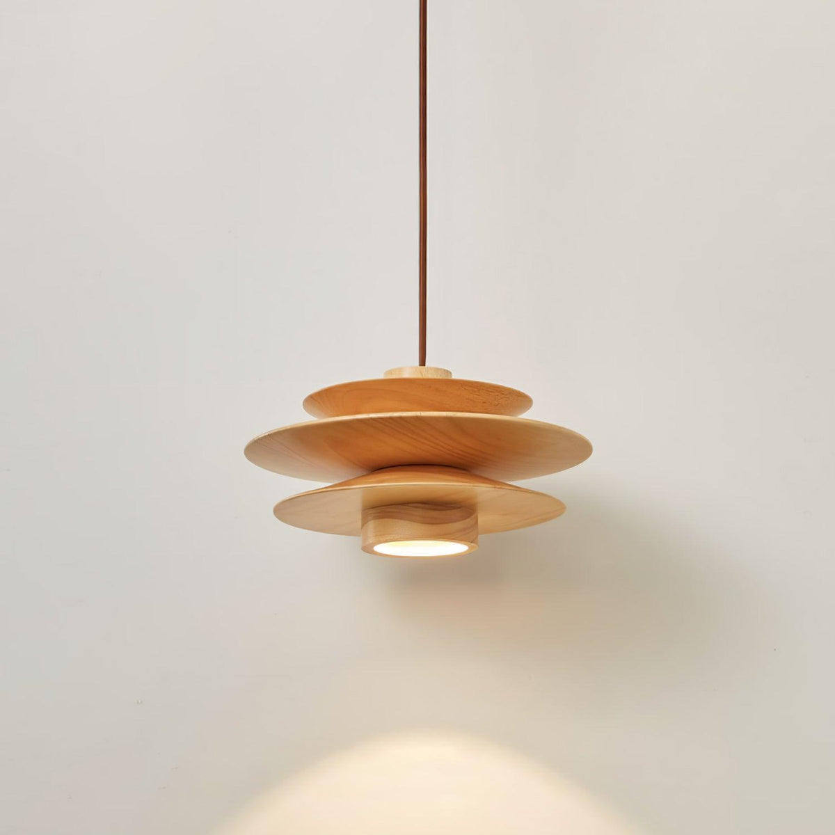 Marshire Wooden Disc Pendant Light