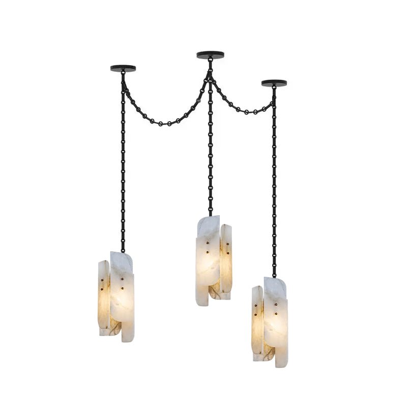 Aurevian Cascading Chain Cluster Chandelier