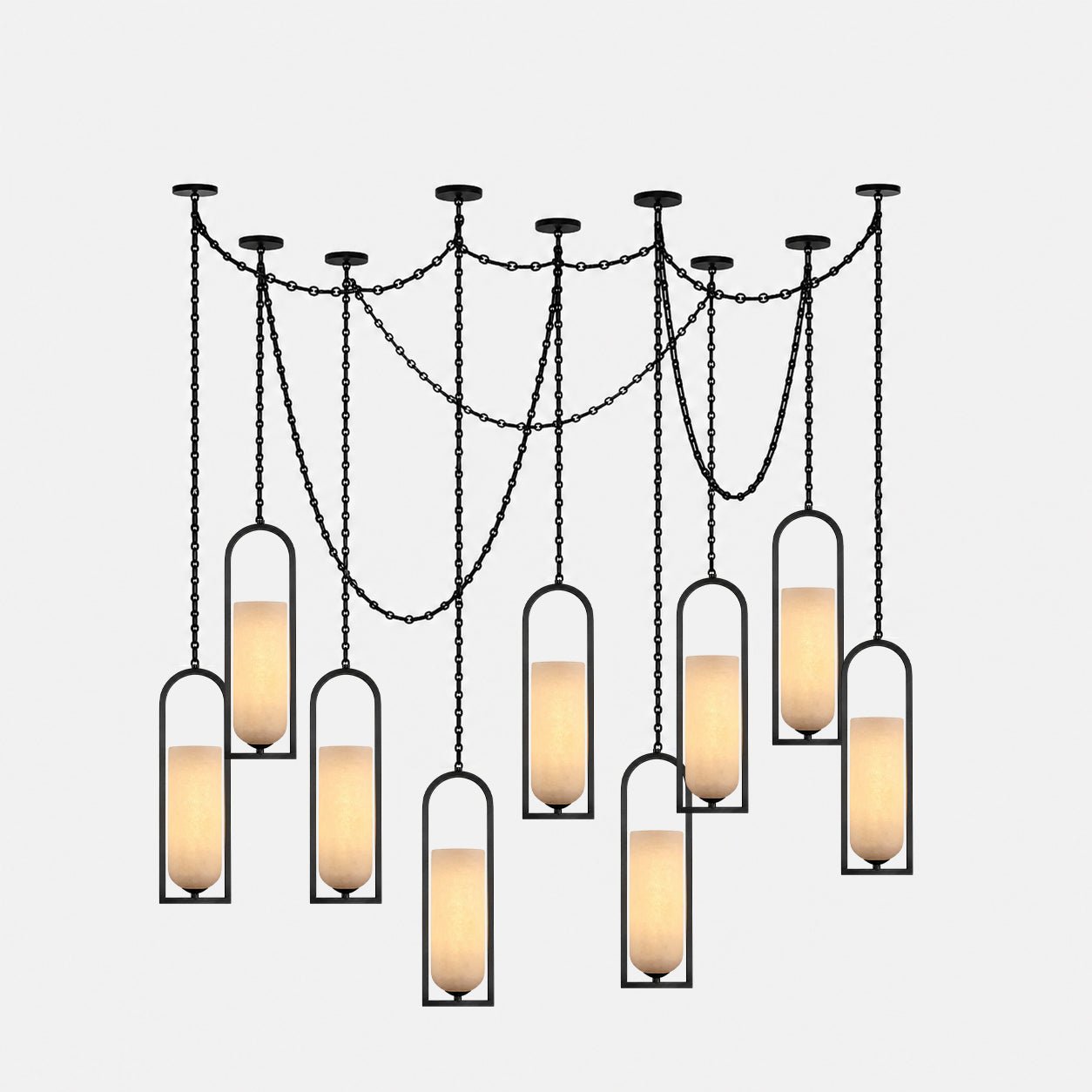 Theron Cascading Chain Lantern Chandelier