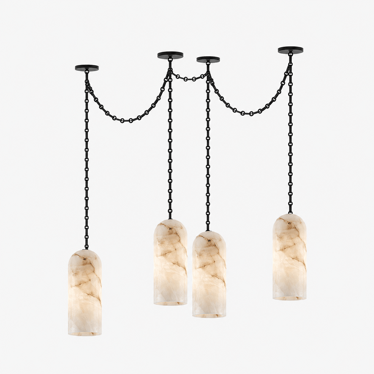 Auberon Cascading Chain Capsule Chandelier