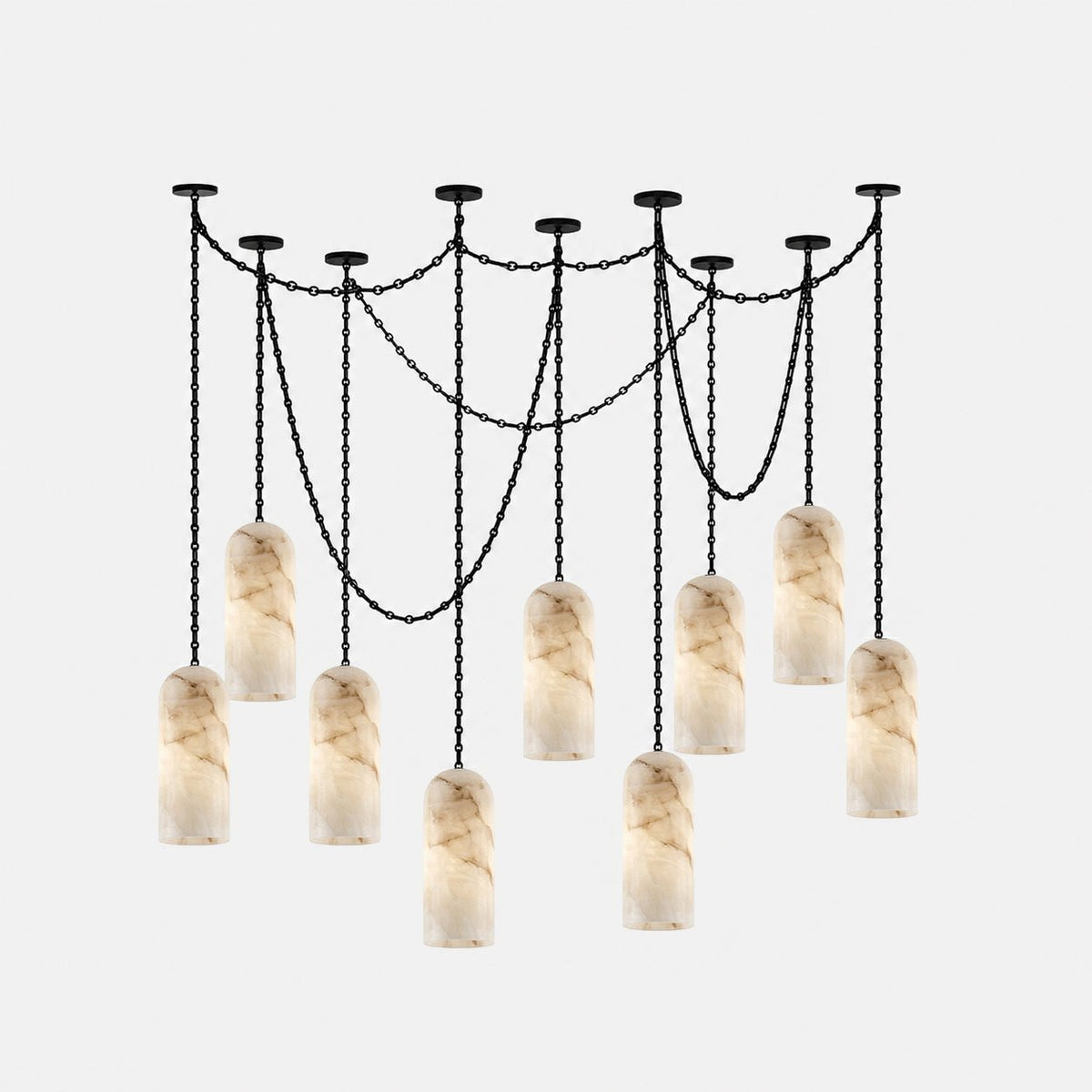 Auberon Cascading Chain Capsule Chandelier