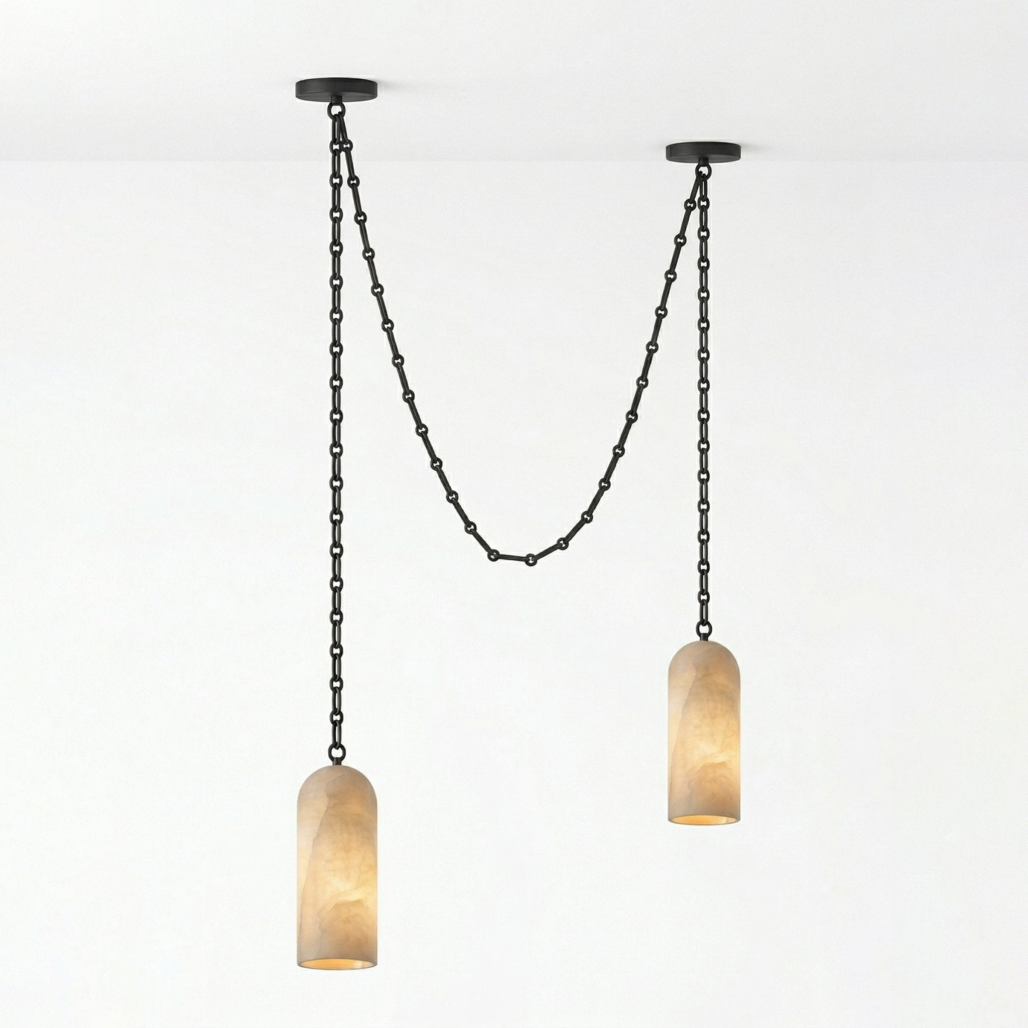 Auberon Cascading Chain Capsule Chandelier